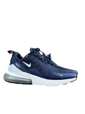 Nike Air Max 270 Men's Navy Blue and White Sneakers